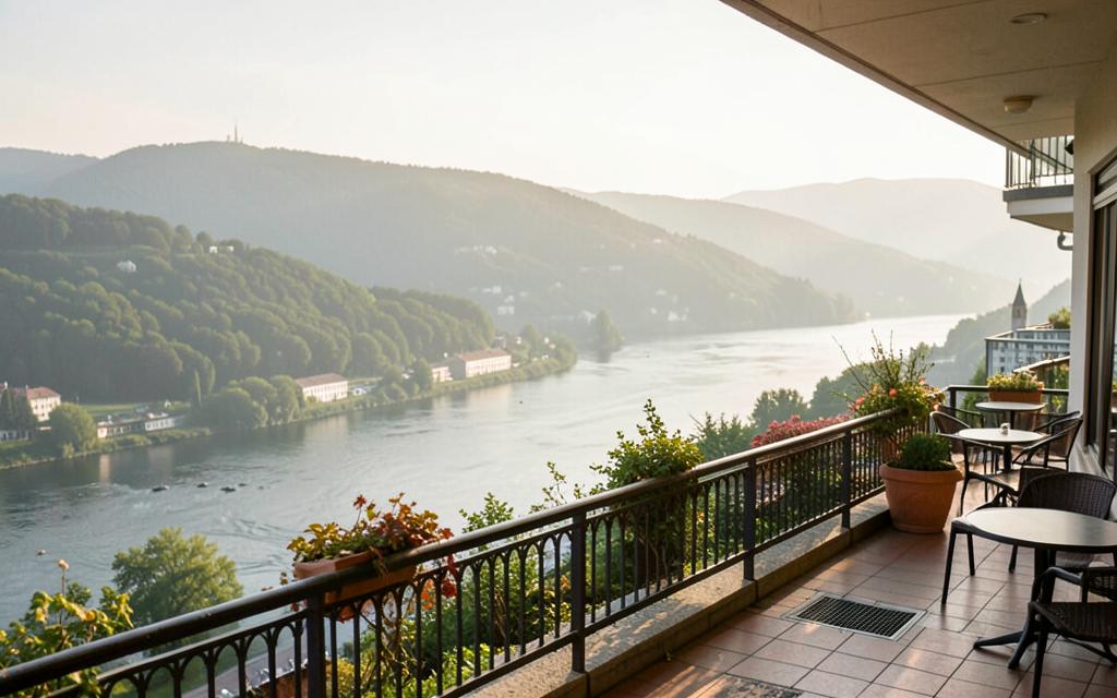 Hillside hotel & spa in Visegrád, above the river
