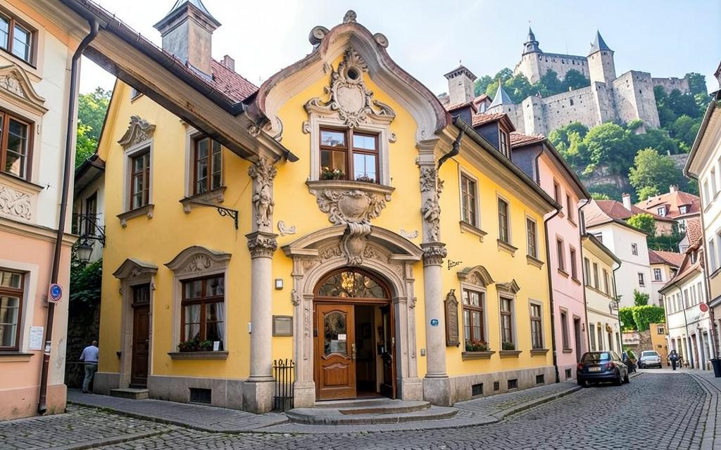 Hotel in Eger, below the castle
